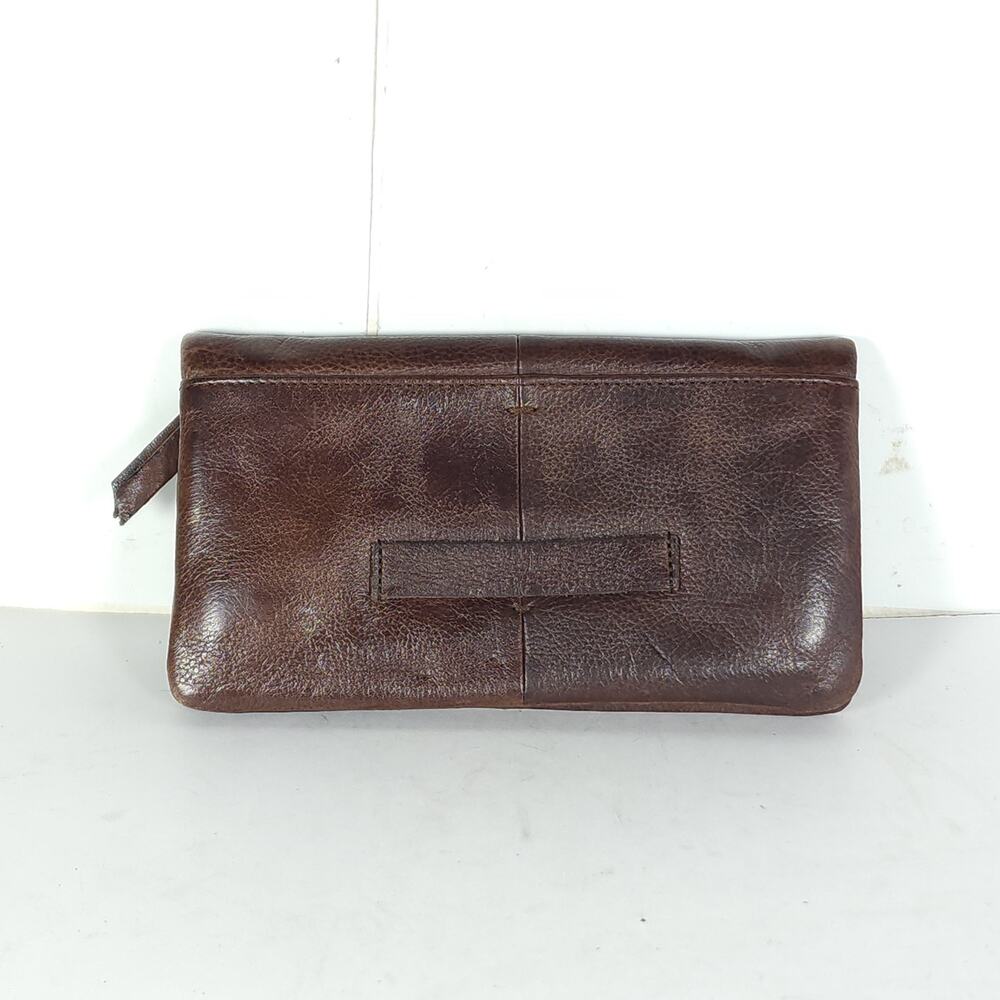 LATICO Terry Brown Distressed Leather Credit Cards Slots Flap Bifold Wallet - Picture 2 of 12